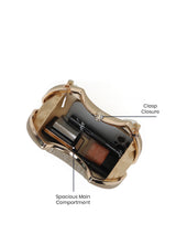 Bexley Frame Clutch  Small Stylish Pearl Handle Detachable Chain Sling Bag