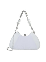 Bexley Frame Clutch  Small Stylish Pearl Handle Detachable Chain Sling Bag