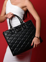 Paddington Extra Large Box Satchel Bag Black