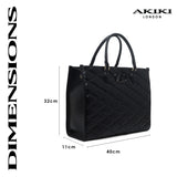Paddington Extra Large Box Satchel Bag Black