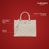 Paddington Extra Large Box Satchel Bag Off White