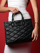 Paddington Large Box Satchel Bag Black