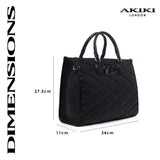 Paddington Large Box Satchel Bag Black