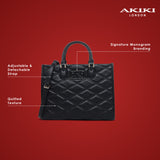 Paddington Large Box Satchel Bag Black