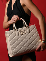 Paddington Large Box Satchel Bag Off White