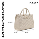 Paddington Large Box Satchel Bag Off White