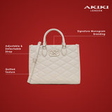 Paddington Large Box Satchel Bag Off White