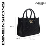 Paddington Medium Box Satchel Bag Black