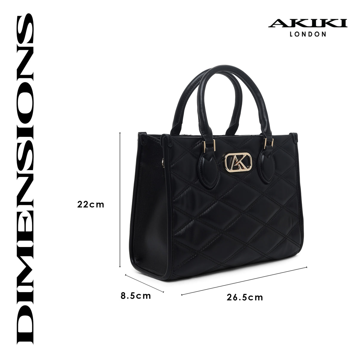 Paddington Medium Box Satchel Bag Black