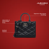 Paddington Medium Box Satchel Bag Black