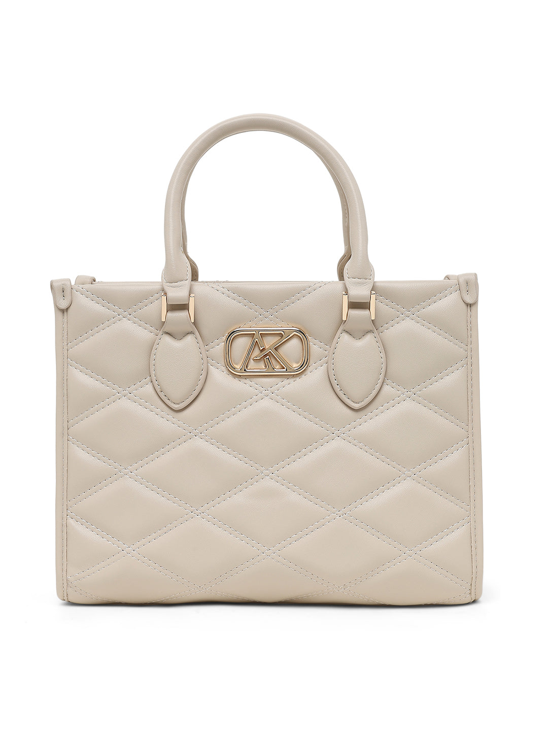 Paddington Medium Box Satchel Bag Off White