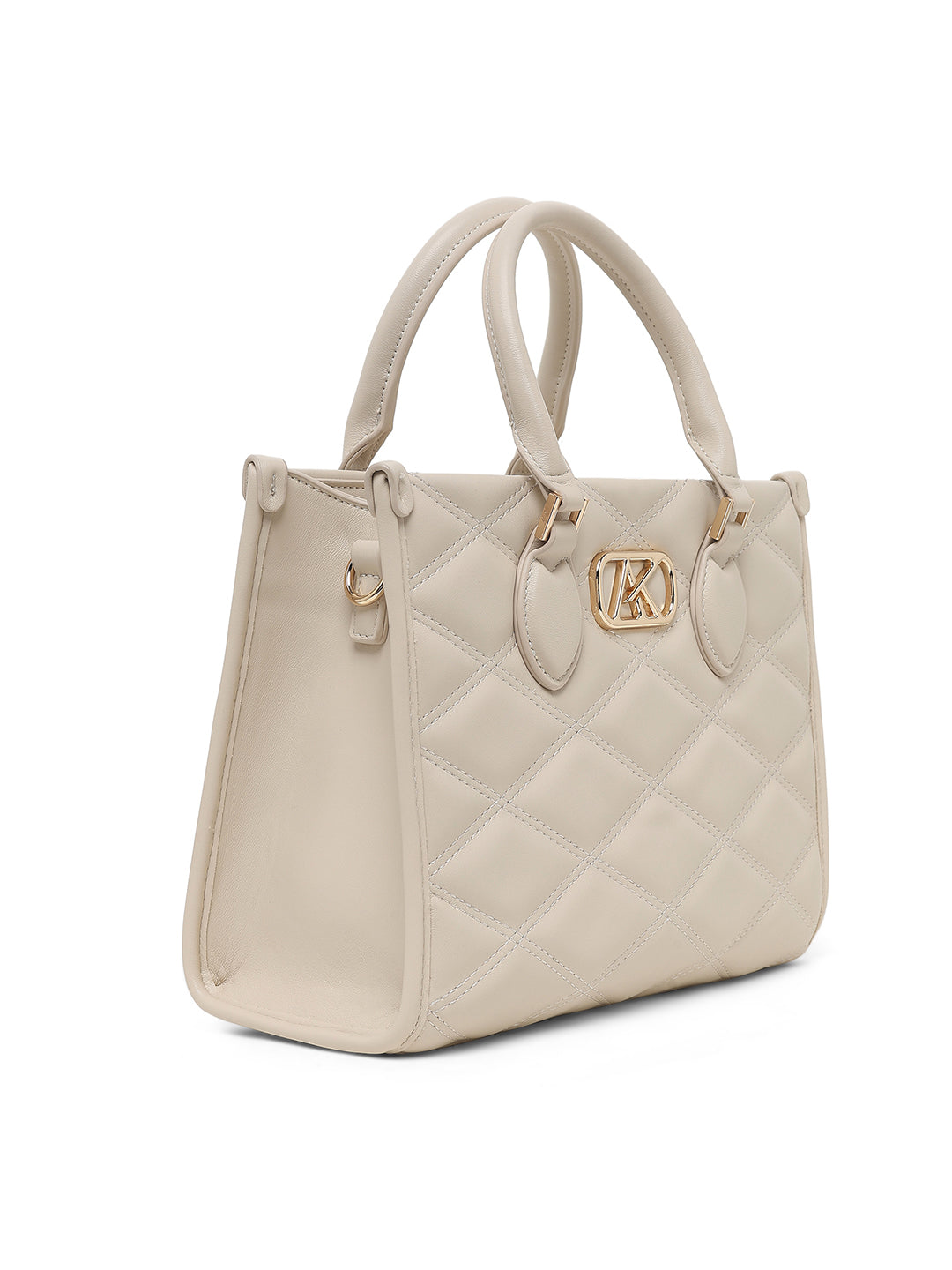 Paddington Medium Box Satchel Bag Off White