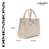 Paddington Medium Box Satchel Bag Off White