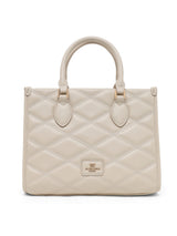 Paddington Medium Box Satchel Bag Off White