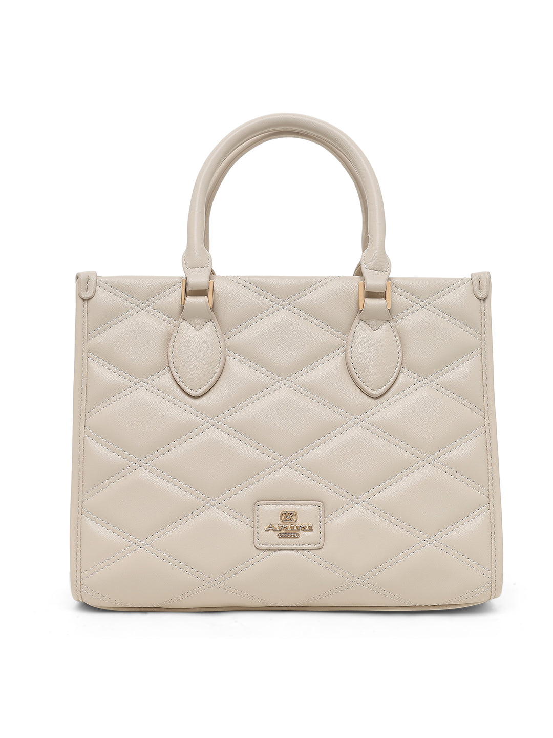 Paddington Medium Box Satchel Bag Off White