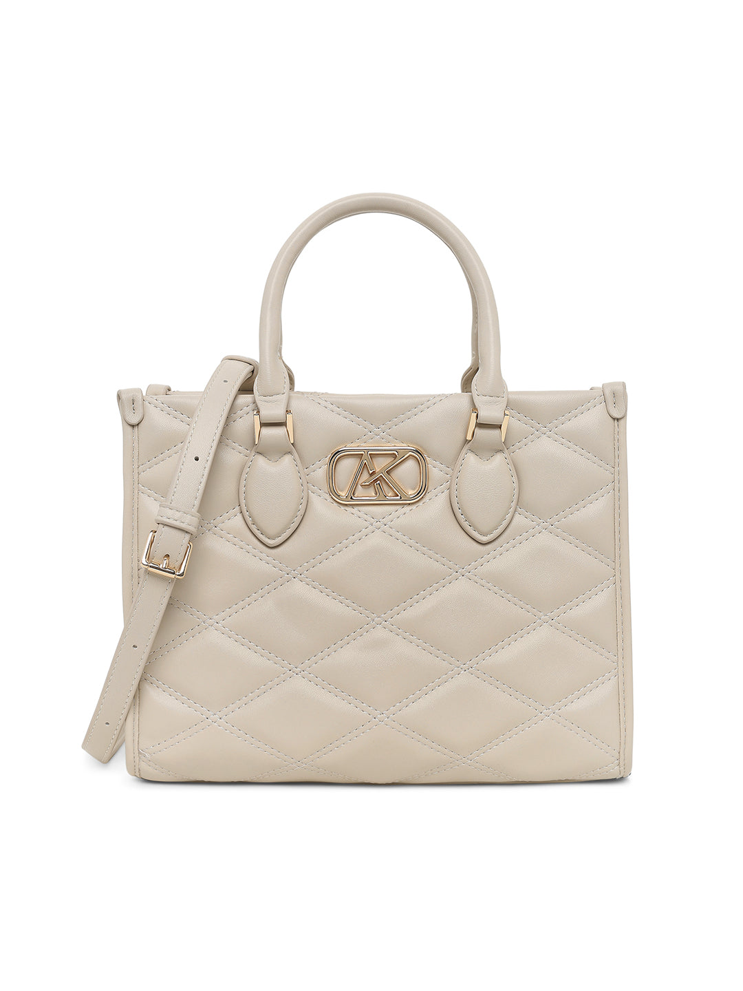 Paddington Medium Box Satchel Bag Off White