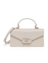 Mayfair Flap Medium Satchel Bag Off White