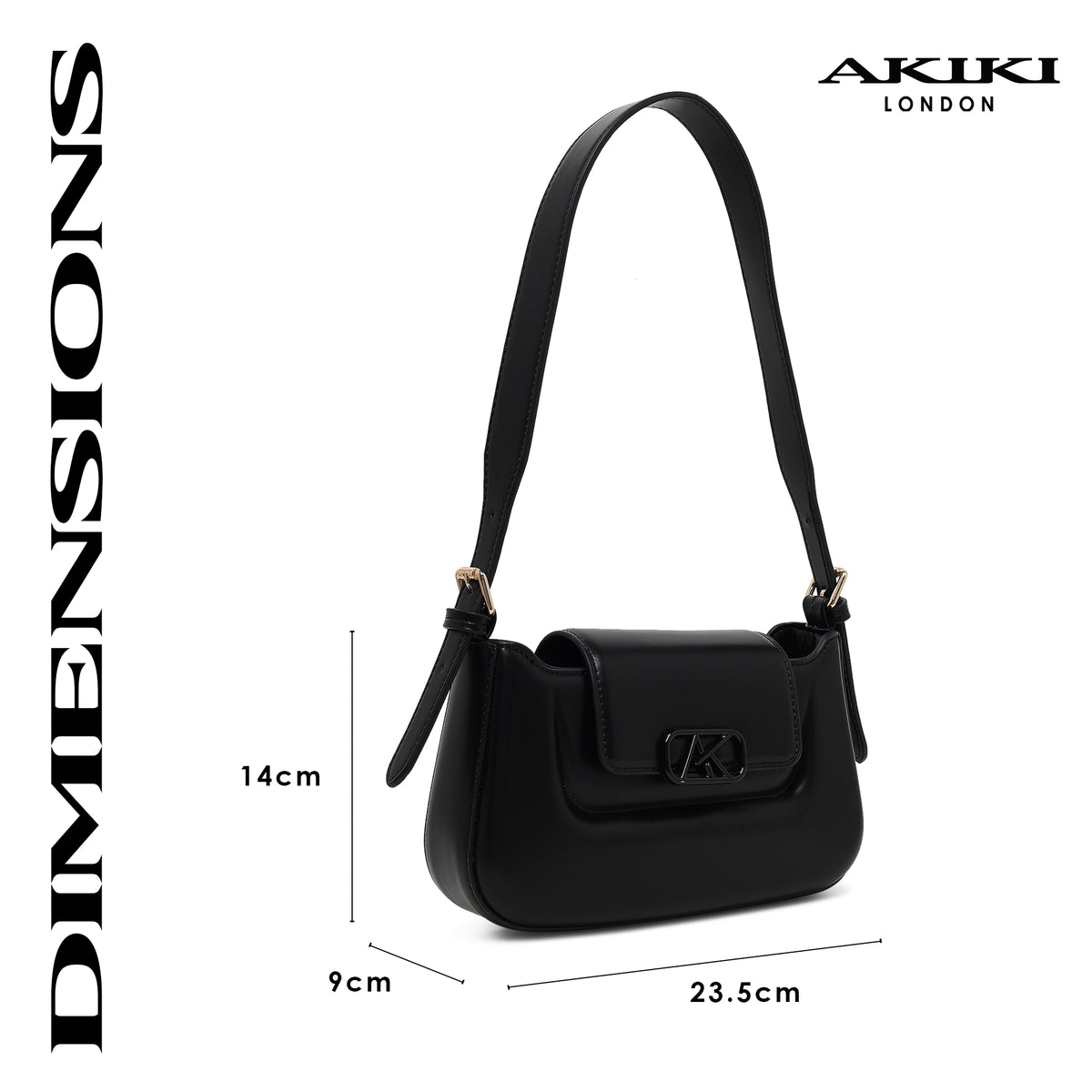 Soho Flap Small Hobo Bag Black