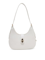 Greenwich Flap Small Hobo Bag White