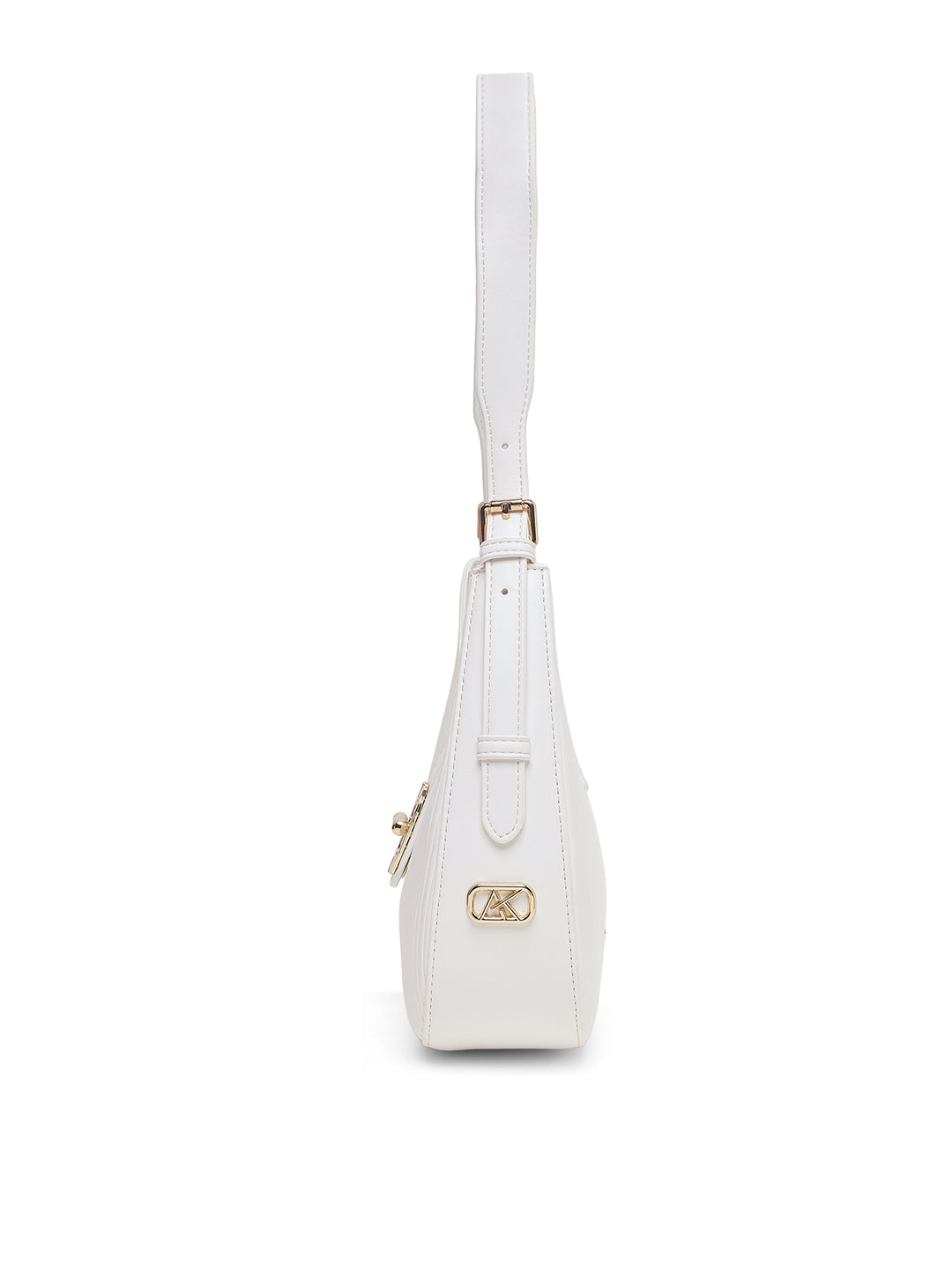 Greenwich Flap Small Hobo Bag White