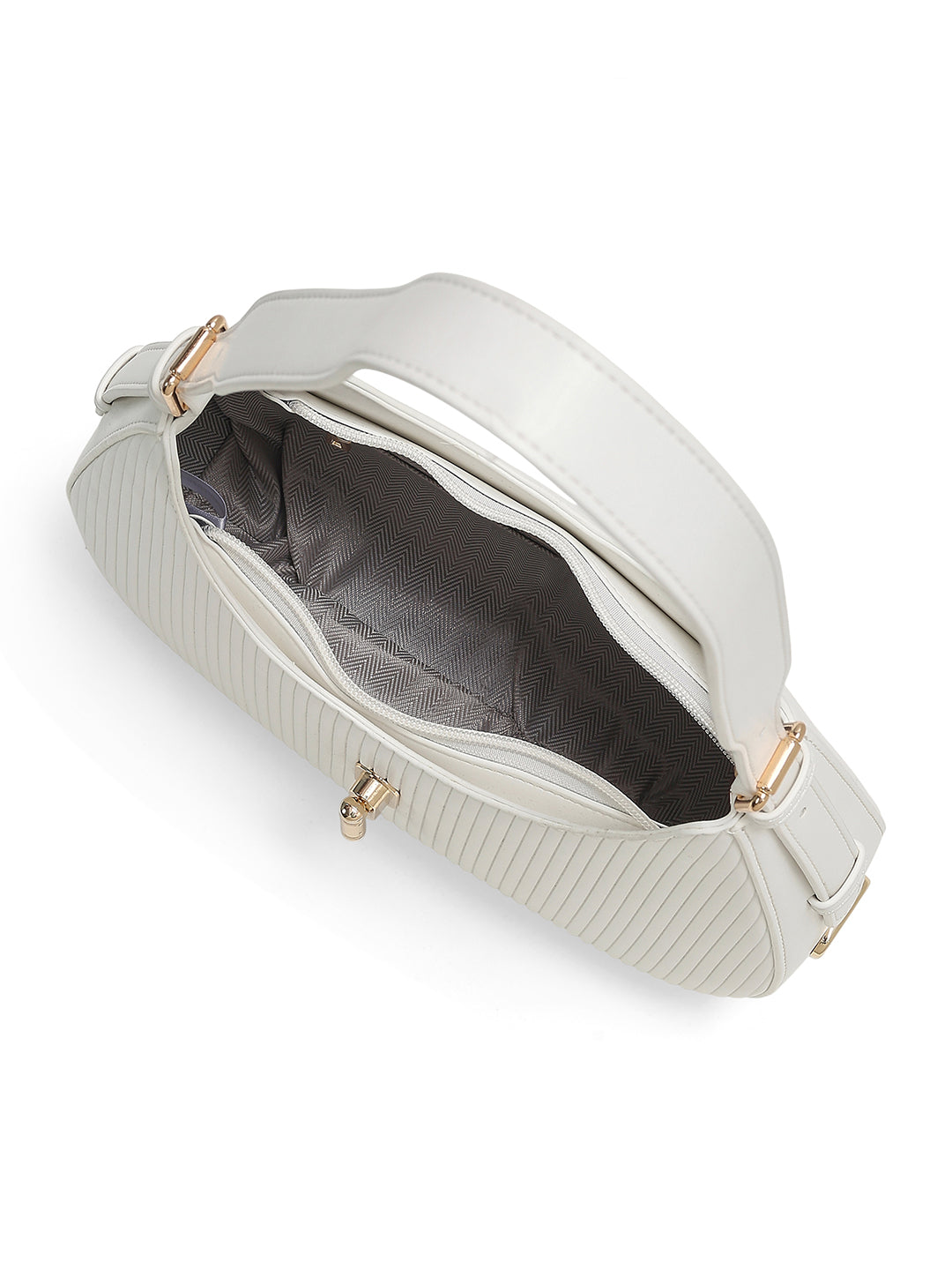 Greenwich Flap Small Hobo Bag White