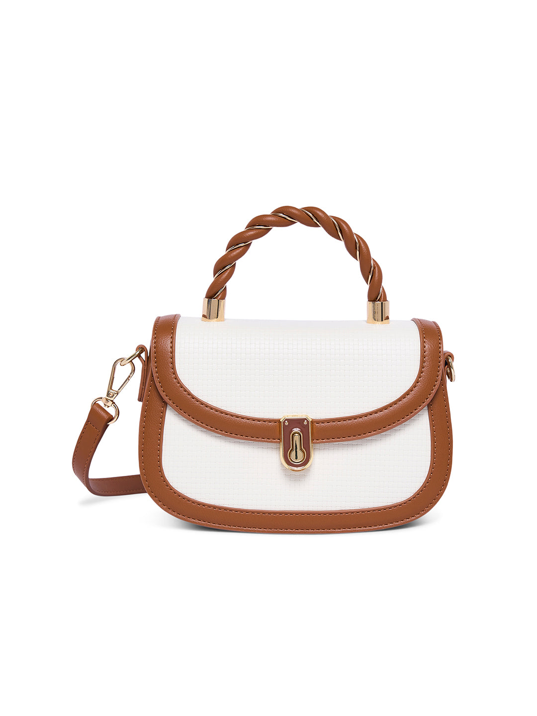 Trinity Flap Small Satchel Tan