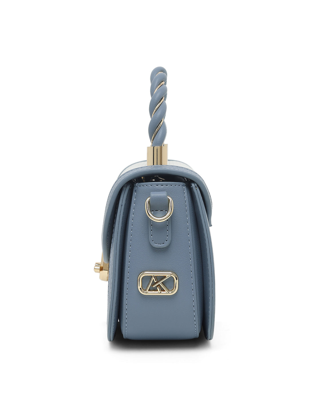 Trinity Flap Small Satchel Bag Blue