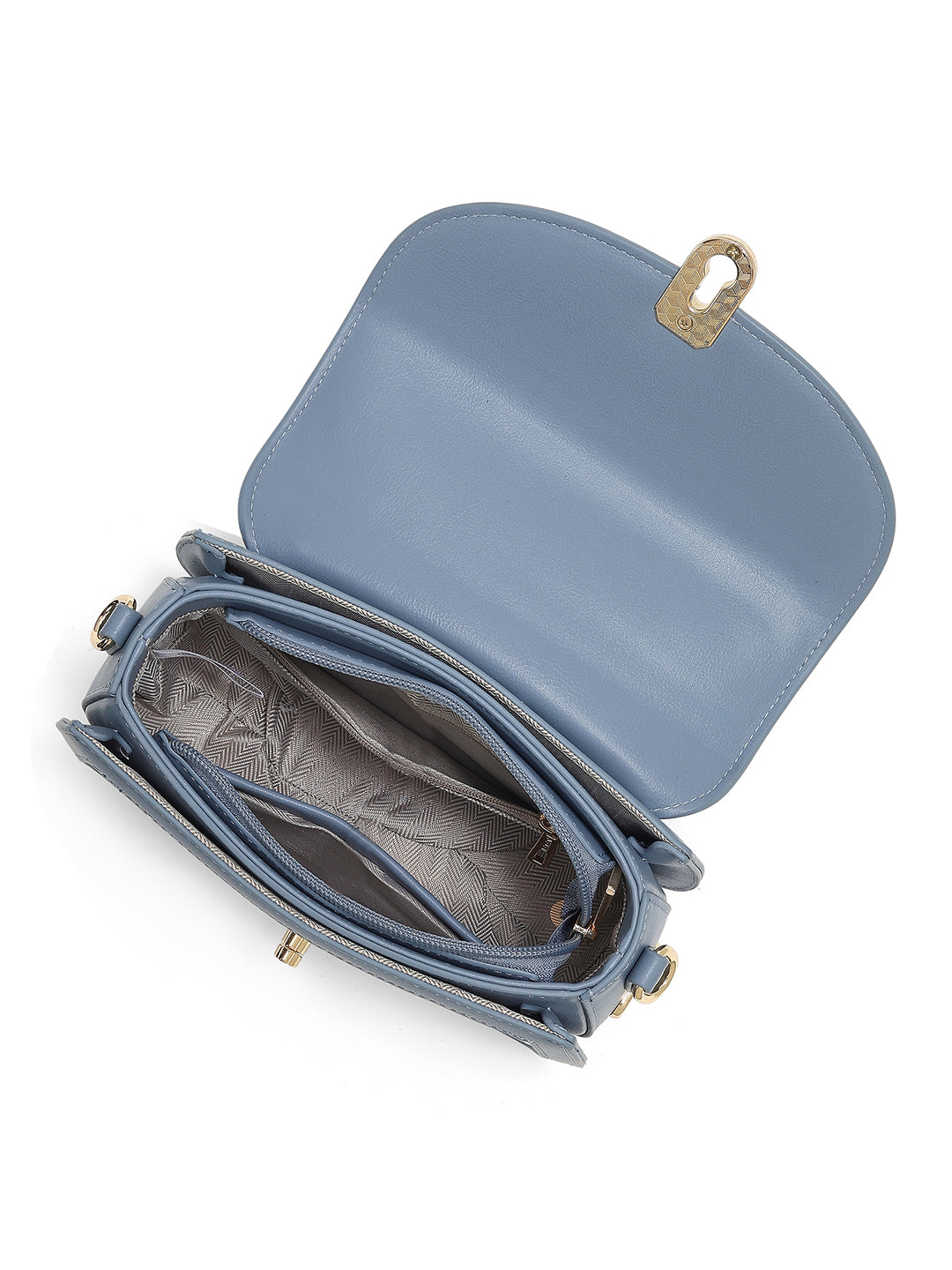 Trinity Flap Small Satchel Bag Blue