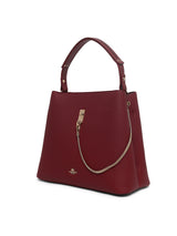 Thames 3 Compartments Large Bucket Bag Red