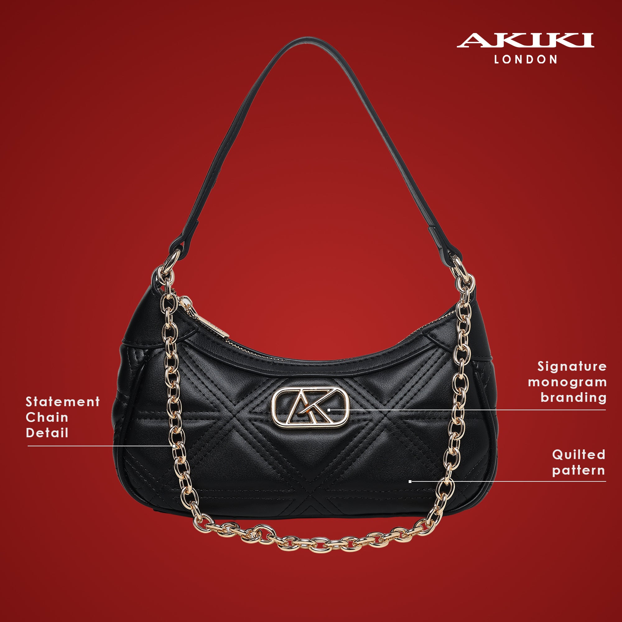 Kent Small Hobo Bag Black