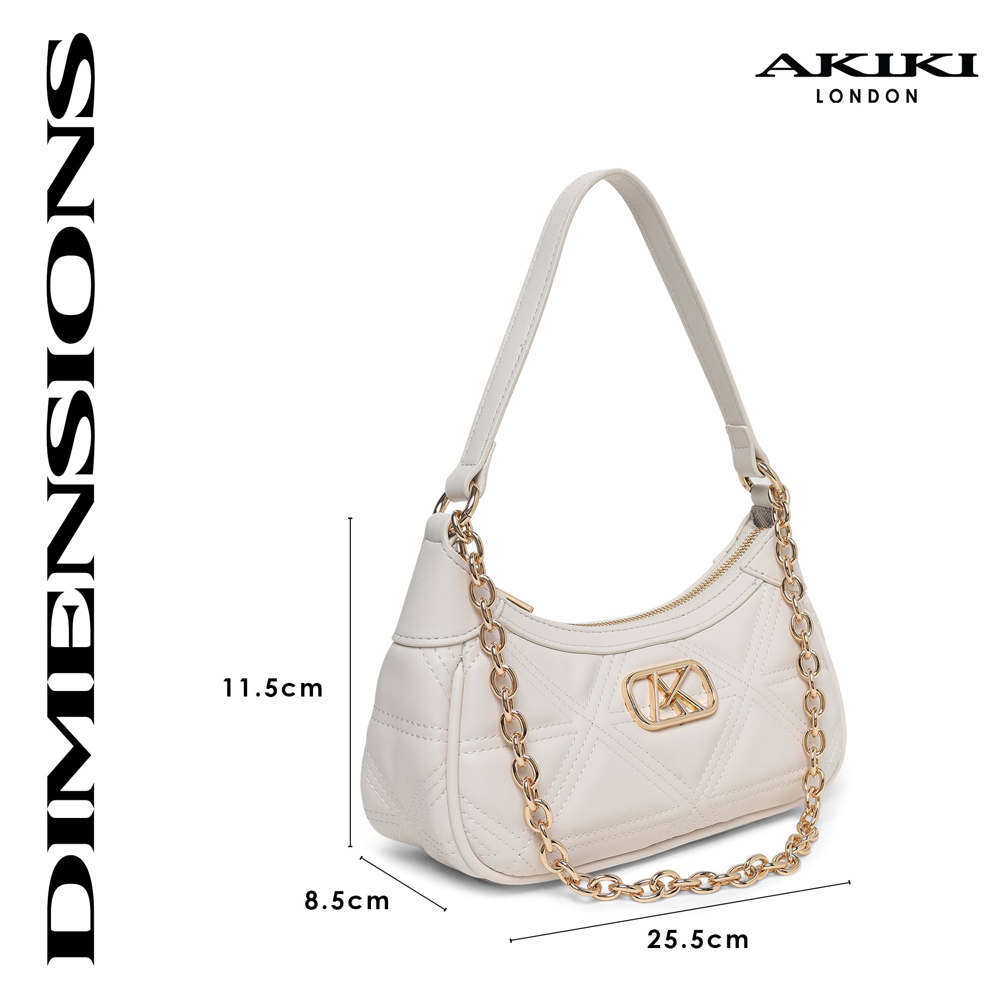 Kent Small Hobo Bag White