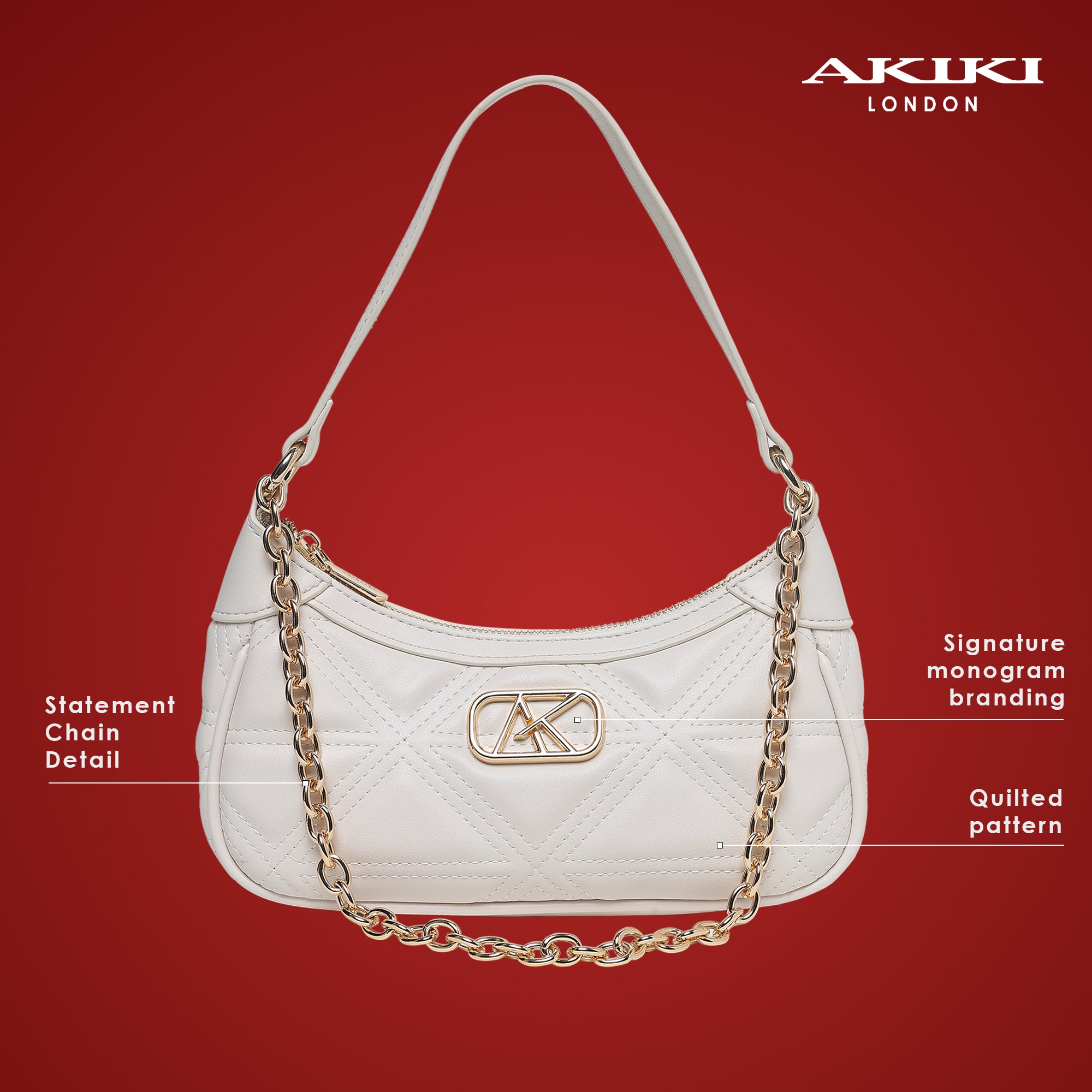 Kent Small Hobo Bag White