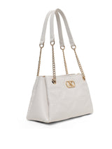 Piccadilly 3 Compartments Small Satchel Bag White