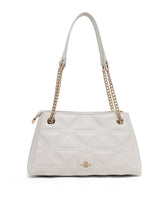 Piccadilly 3 Compartments Small Satchel Bag White