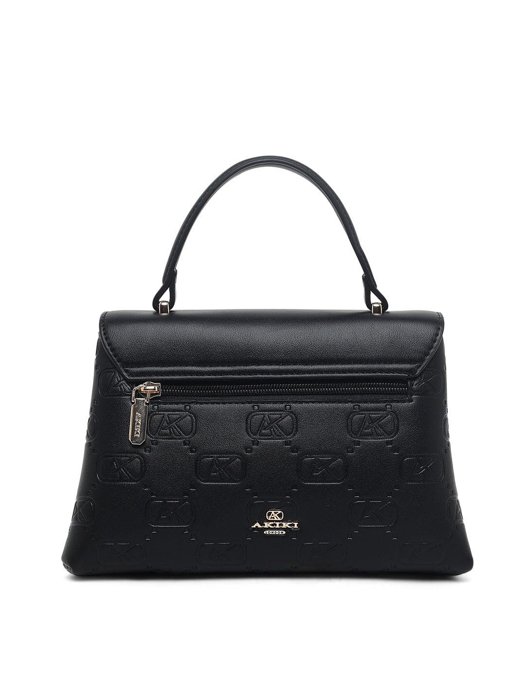 Strand 2 Compartments Small Satchel Bag Black