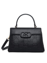 Strand 2 Compartments Small Satchel Bag Black