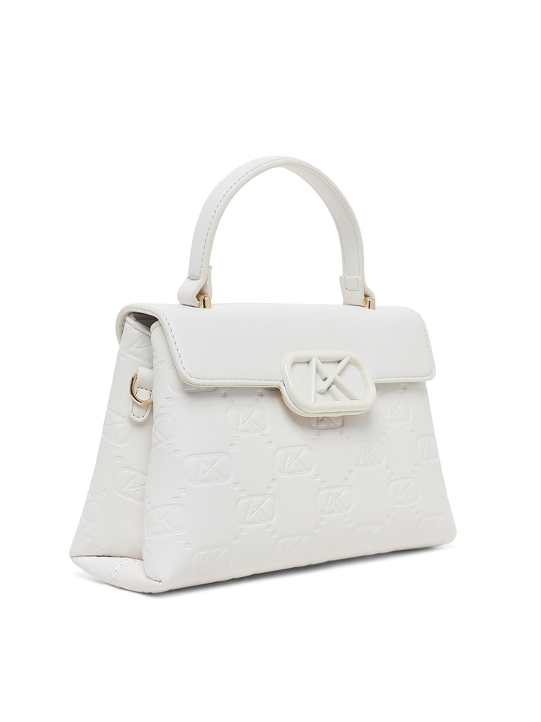 Strand 2 Compartments Small Satchel Bag White
