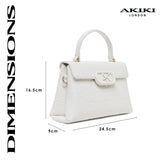 Strand 2 Compartments Small Satchel Bag White