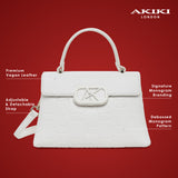 Strand 2 Compartments Small Satchel Bag White
