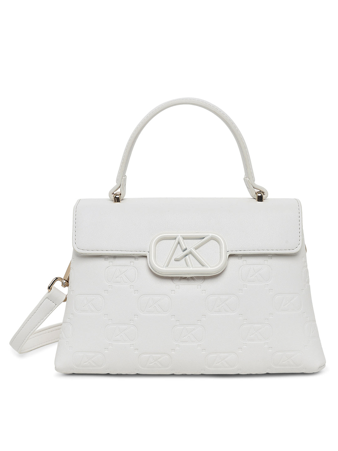 Strand 2 Compartments Small Satchel Bag White