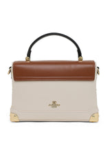 Westminster Small Satchel Bag White/Tan
