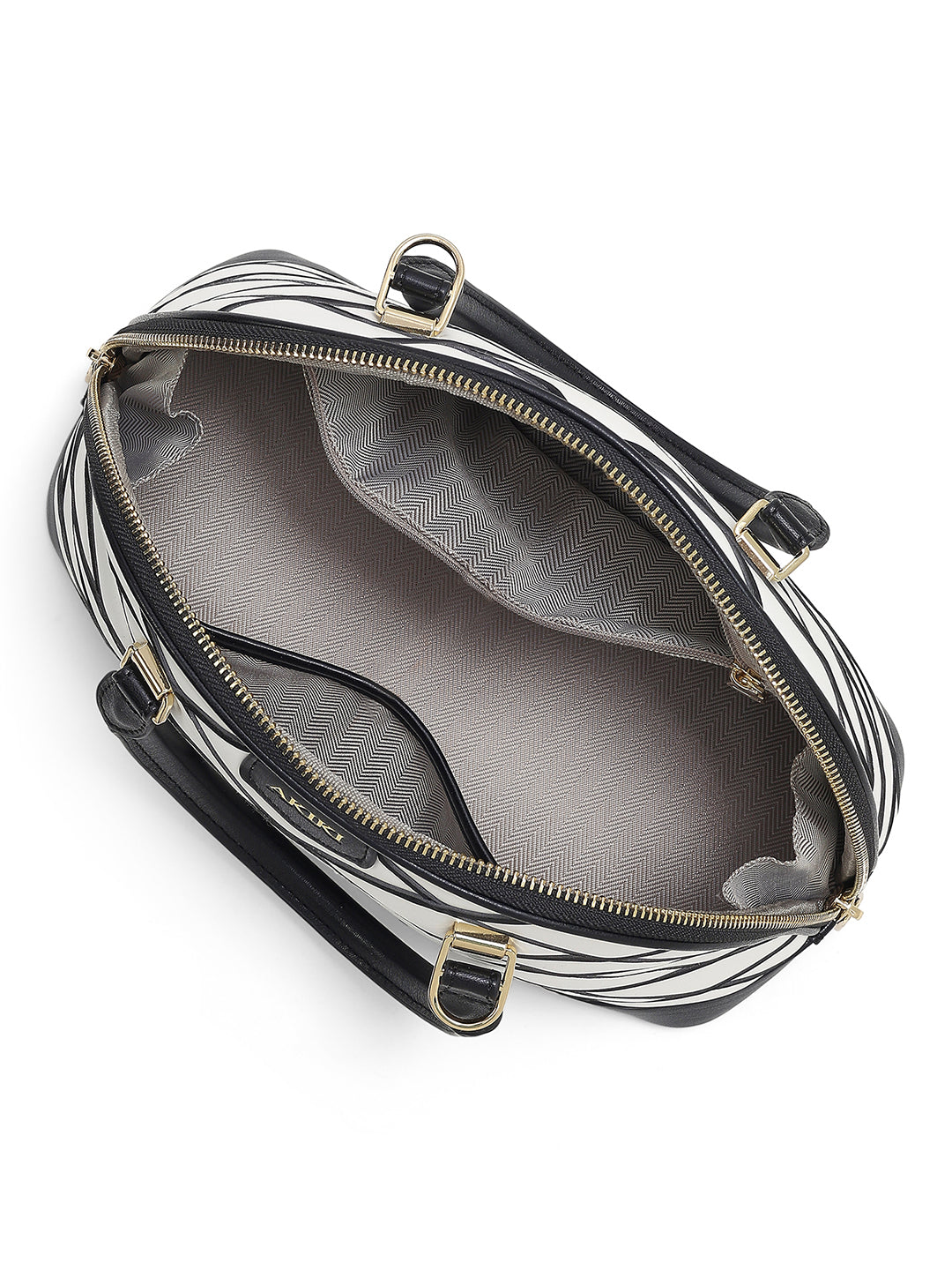 Buckingham Medium Dome Satchel Bag Black
