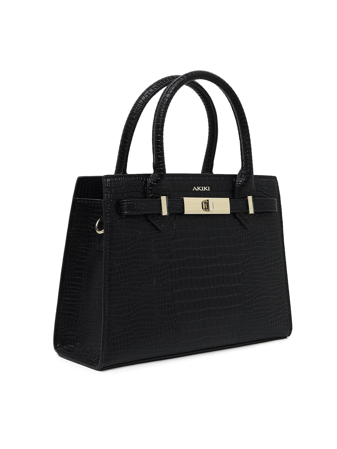 Kensington Medium Satchel Bag Black