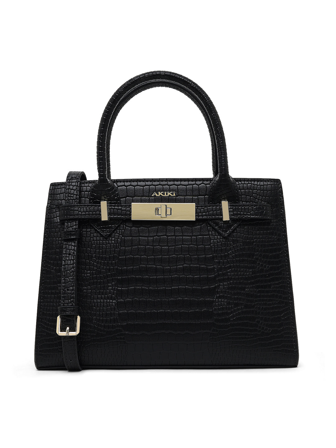 Kensington Medium Satchel Bag Black