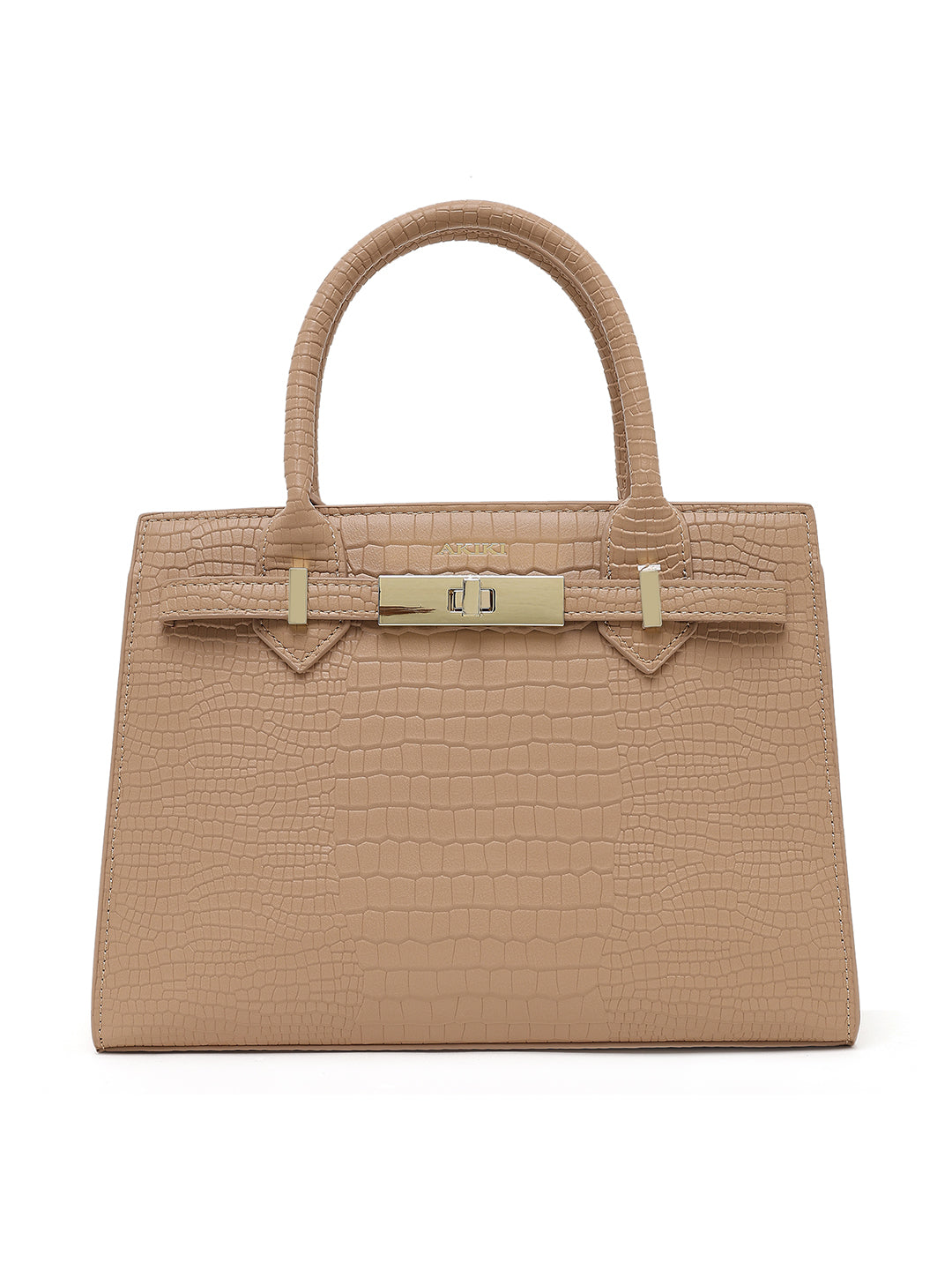 Kensington Medium Satchel Bag Beige