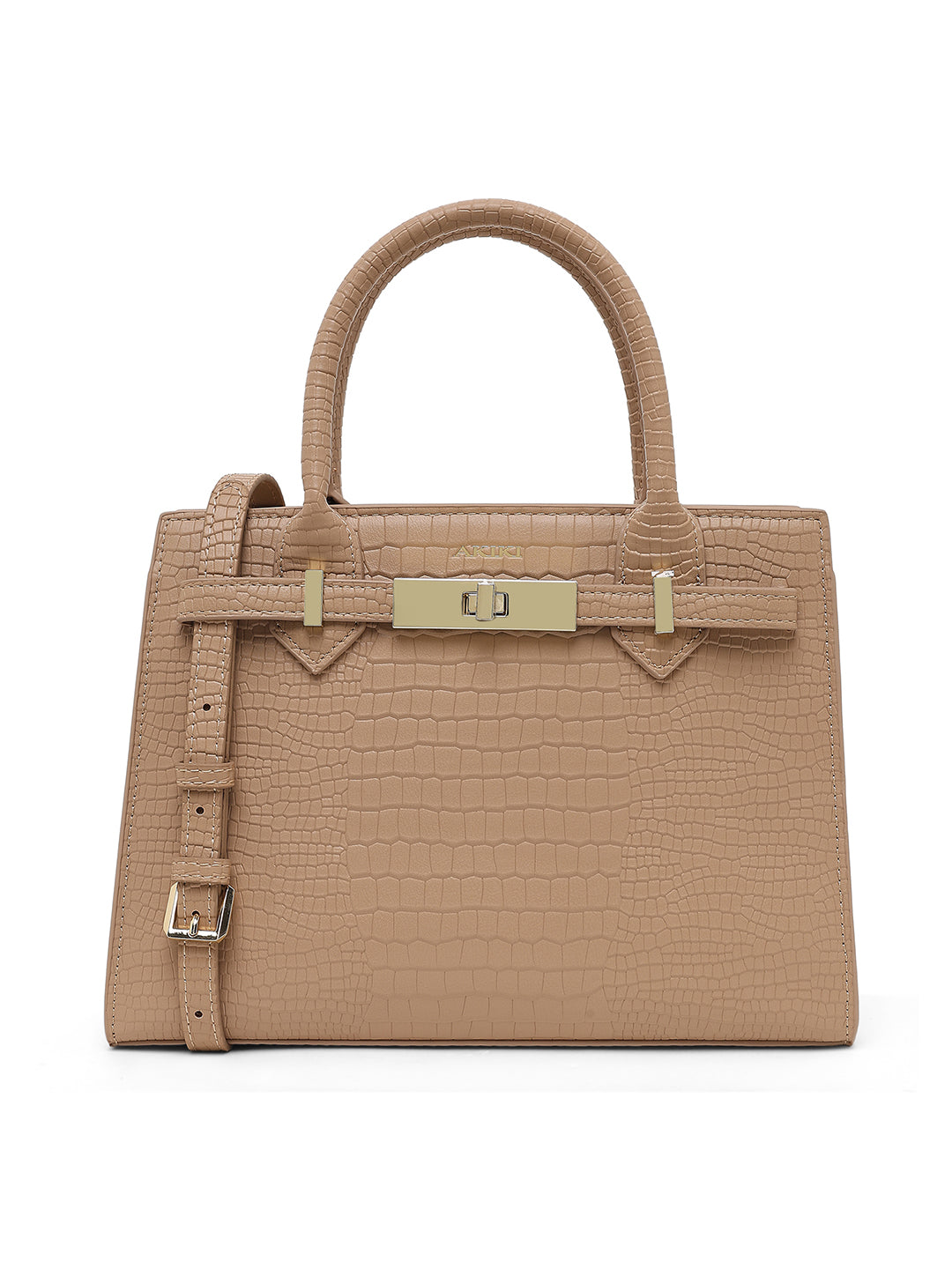 Kensington Medium Satchel Bag Beige