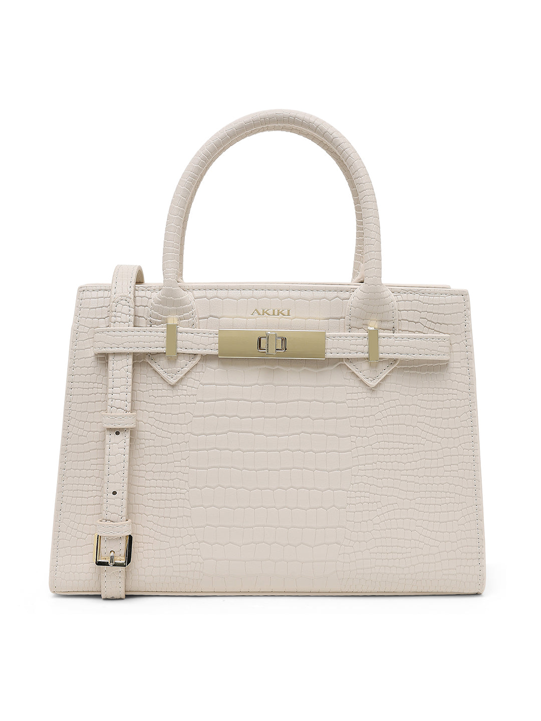 Kensington Medium Satchel Bag White