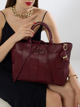 Edmonton 34 Large Tote Bag Wine