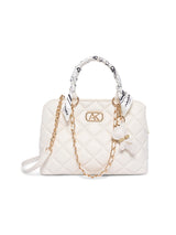 Waterloo 13 Medium Satchel Bag Off White