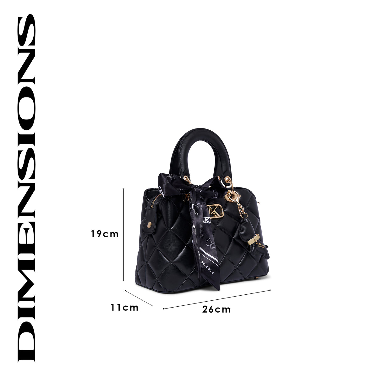 Whitehall 11 Small Satchel Bag Black